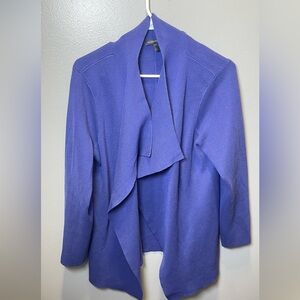 Eileen Fisher Women's‎ Open Front Silk Blend Cardigan Purple Blue Size Large